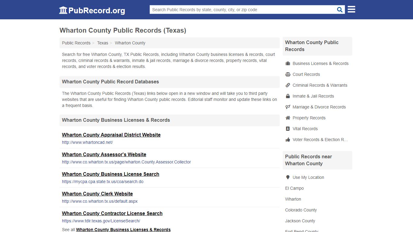 Free Wharton County Public Records (Texas Public Records)